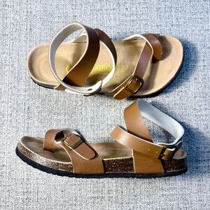 ♨️Birkenstock Yara Strappy Vegan Leather Sandals in Cognac Size 40 (9–9.5 US)🧡